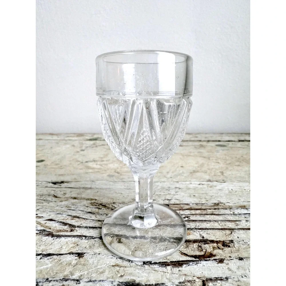 Antique‎ EAPG Co-Operative Flint No. 296 Cordial Glass 1oz 3.25" Diamond Pattern - Picture 4 of 7